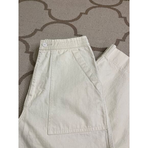 Wray Lake Butter Jeans, Size 4 High Rise Crop Cream Beige Elastic Waist Wide Leg - Picture 14 of 14